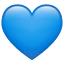 Sininen sydän emoji U+1F499
