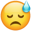 Kylmä hiki otsalla -emoji U+1F613