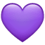 Violetti sydän Whatsapp-emoji U+1F49C